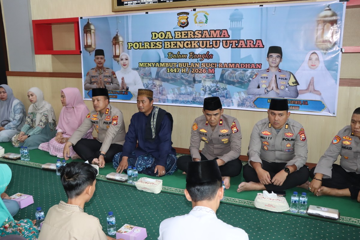 Sambut Ramadhan 1447 H, Polres Bengkulu Utara Gelar Doa Bersama dan Santunan Anak Yatim