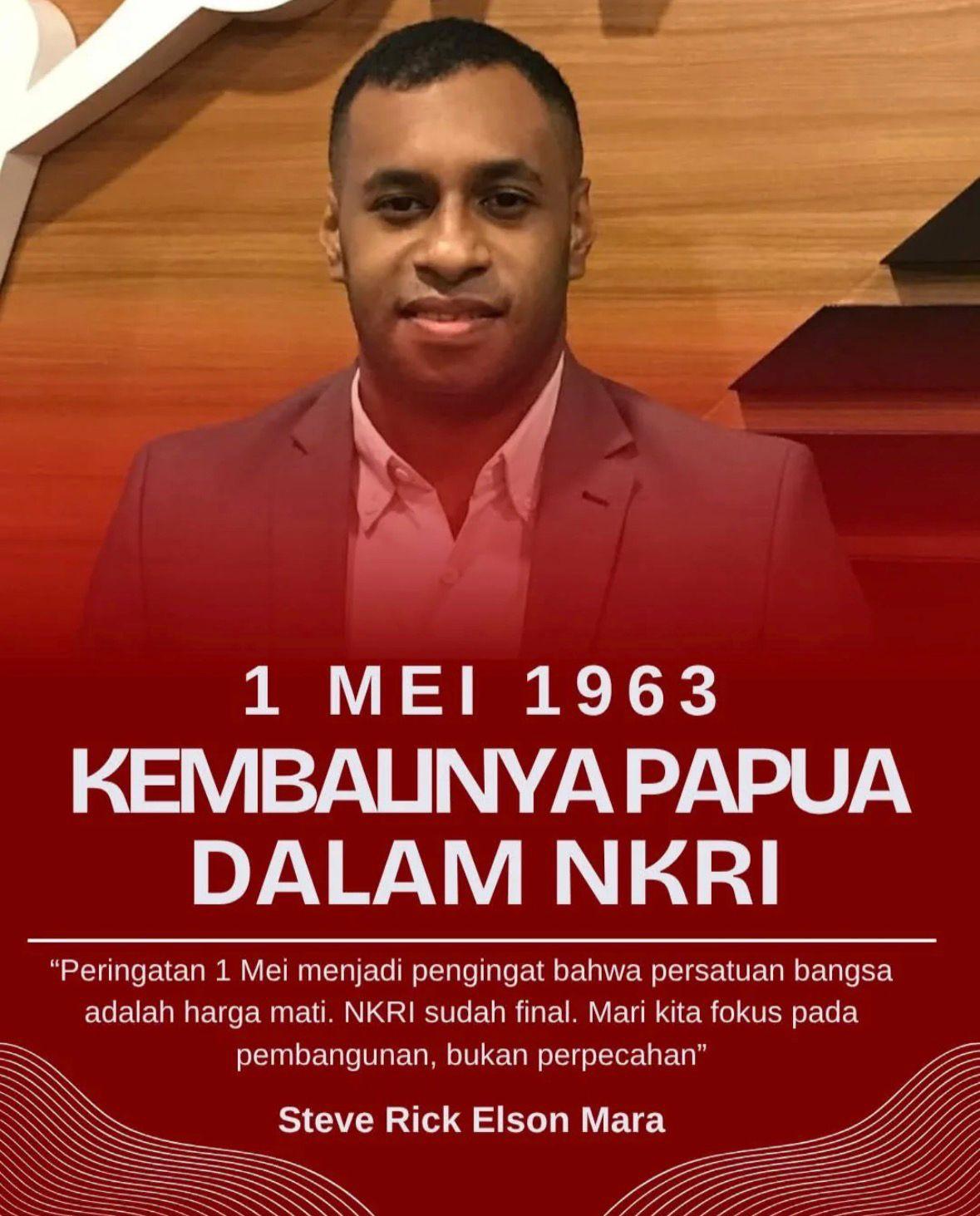 1 Mei Jadi Momentum Refleksi Sejarah dan Persatuan Papua dalam NKRI