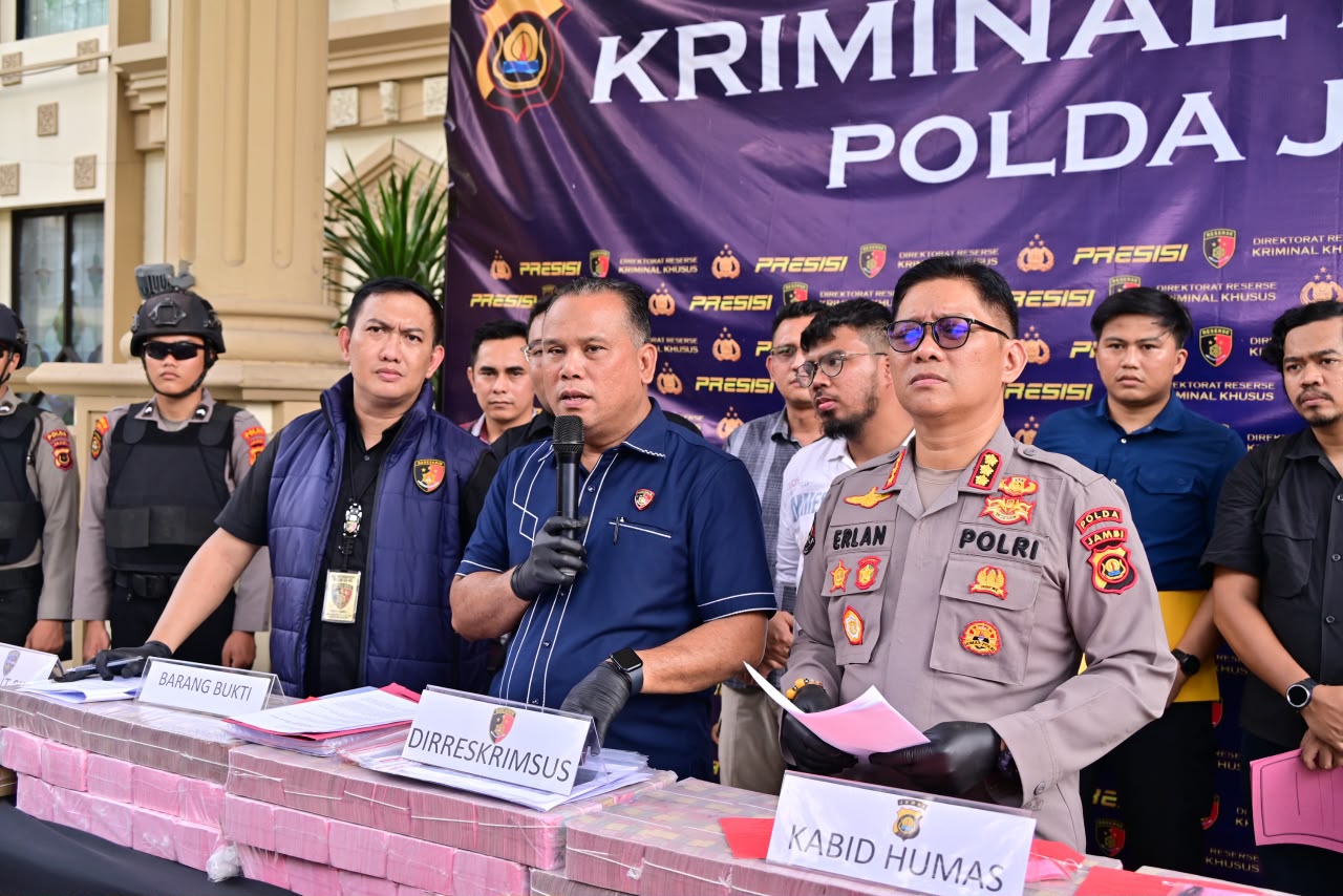 Ditreskrimsus Polda Jambi Ungkap Pembobolan Bank Jambi Rp144,82 Miliar, Tiga Tersangka Diamankan